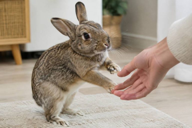 Mon lapin m’attaque avec ses pattes avant : comprendre ce comportement et agir sans le brusquer